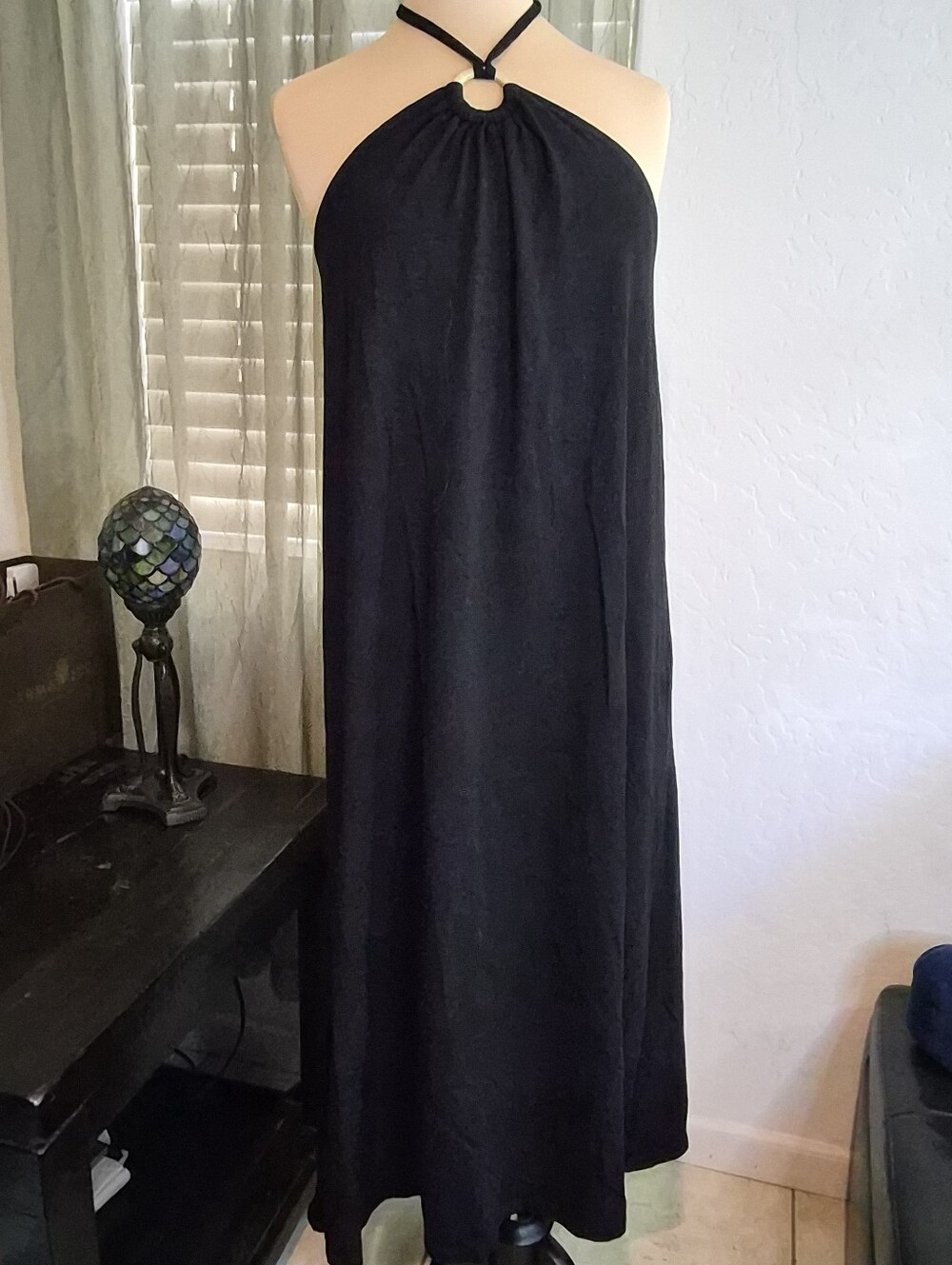 Old Navy Black Maxi Halter Dress M/L #0389